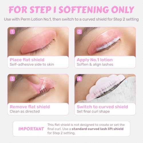 Lomansa Ultra Thin Reusable Lash Lift Shields for Professional Eyelash Perms