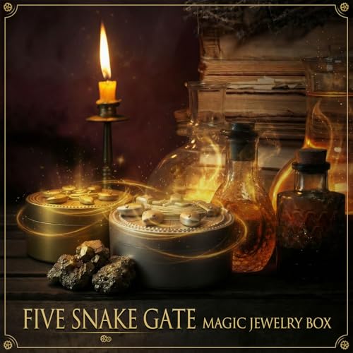 Five Serpent Mechanical Ring Box - Intricate Collectible Jewelry Display