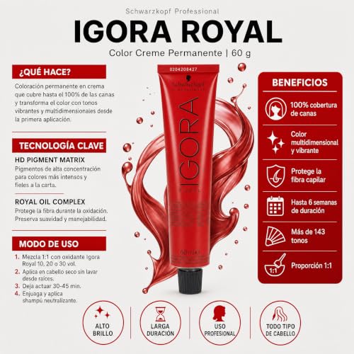 Schwarzkopf Igora Royal Nude Tones Color Creme - 8-46 Light Blonde Beige Chocolate