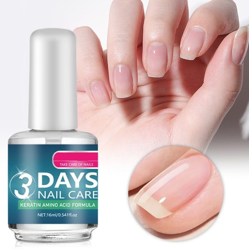Nail Care Oil with Keratin - Strengthening & Hydrating for Weak Nails | Aloe Vera & Macadamia Nut Oil (3-Pack)