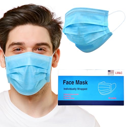 LM&C 3-Layer Surgical Masks - Breathable Disposable Face Covers