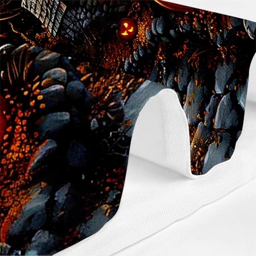 Halloween Evil Pumpkin Shower Curtain - 72x72 Inch Waterproof Fabric