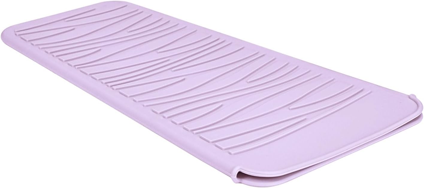 Silicone Heat Resistant Mat for Hair Styling Tools - Grey Flat Pouch | 11 x 5.3 Inches, 480°F