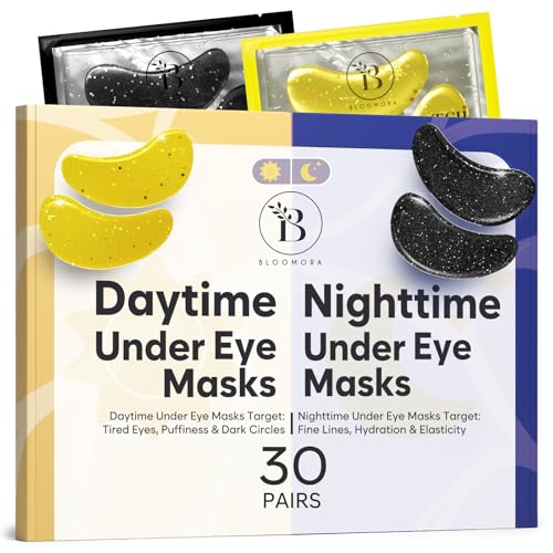 BLOOMORA Under Eye Patches for Dark Circles & Puffiness - 30 Pairs