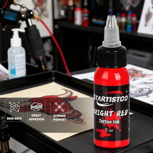 Professional Bright Red Tattoo Ink 1oz | Vegan-Friendly Pigment