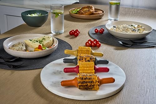 Zyliss Corn Holders 4pc Set - Stainless Steel & Eco-Friendly Handles