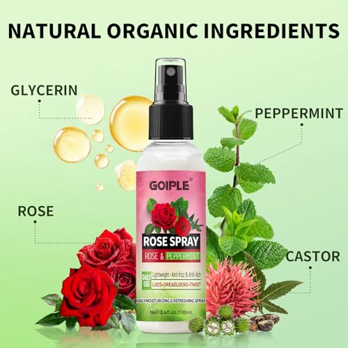 Goiple Rose Water Loc Spray & Rosemary Hair Growth Oil Care Kit