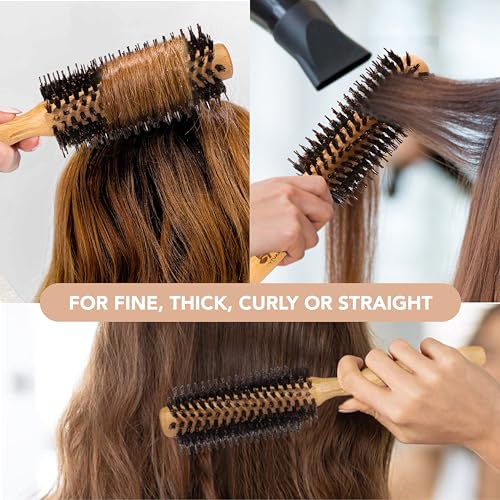 TADA Beauty Bamboo Round Brush - Eco-Friendly Detangling Brush