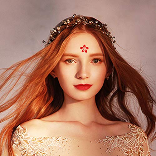 Lurrose Temporary Forehead & Face Tattoo Stickers 30 Sheets Chinese Style Body Art