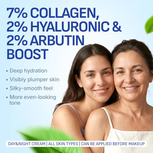 Korean Face Cream for Neck – Lift & Firm Peptide Moisturizer with 7% Collagen & 2% Hyaluronic Acid