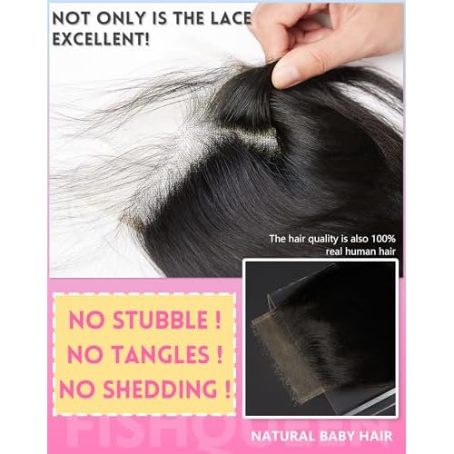 Body Wave Human Hair 5x5 HD Swiss Lace Closure Only 0.095mm Ultra-Thin Invisible Bleached Knots Frontal HD Lace Closure Pre-Plucked Skinlike Brazilian Raw Human Hair(5x5 Natural Black 20 Inch)