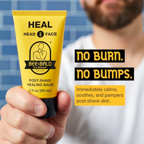 Bee Bald 2-Piece Shave and Heal Set: Premium Shaving Cream & Aftershave Balm