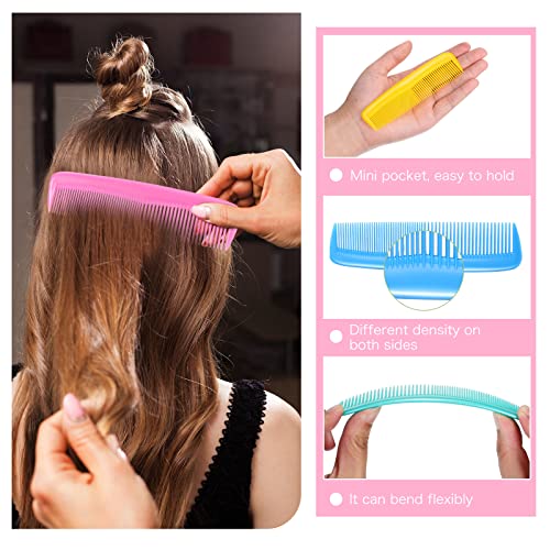 Nuogo 24-Piece Mini Detangling Hair Brush and Wide Tooth Comb Set - Travel Size
