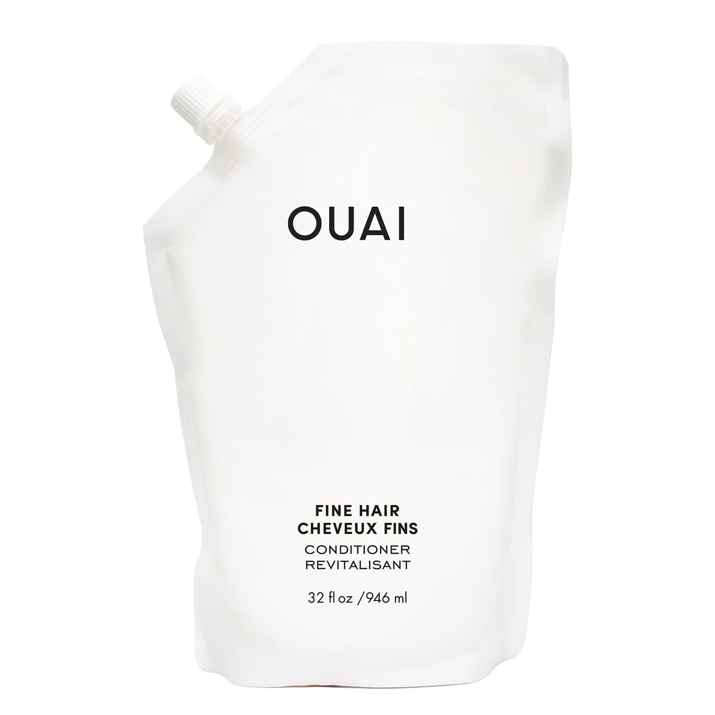 OUAI Fine Hair Conditioner - Volumizing Formula with Keratin, Biotin & Chia Seed Oil - Adds Softness & Bounce | 10 Oz