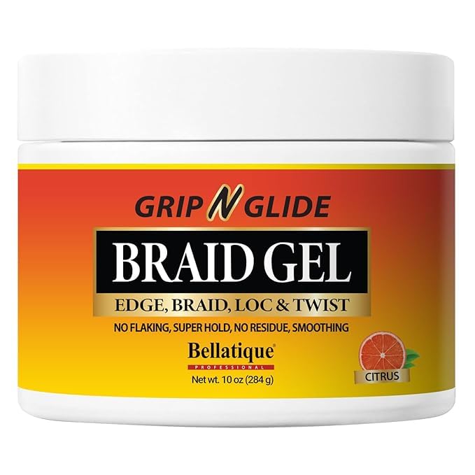 BELLATIQUE Grip N Glide Braiding Gel - Maximum Hold, No Flaking, Fast Drying | 15 oz