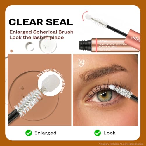 La Maesii Waterproof Lash Cluster Glue - Clear 10ml, Long Lasting 72H+