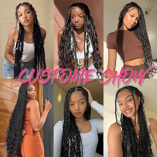 Brazilian Wool Hair Extensions for Braids - 2 Pcs, Black