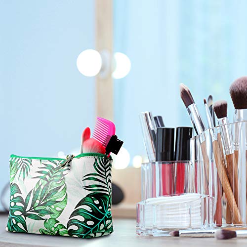 4-Piece Tropical Travel Cosmetic Bag Set - Waterproof Makeup Pouch