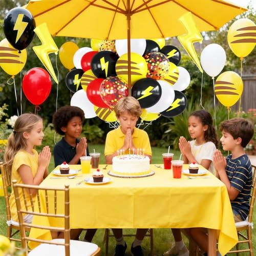 39-Piece Cartoon Themed Balloon Kit - Red, Black & Yellow
