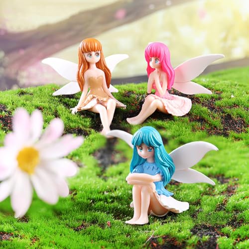 8 Pcs Tinkerbell Fairy Cake Topper Set - Miniature Princess Figurines