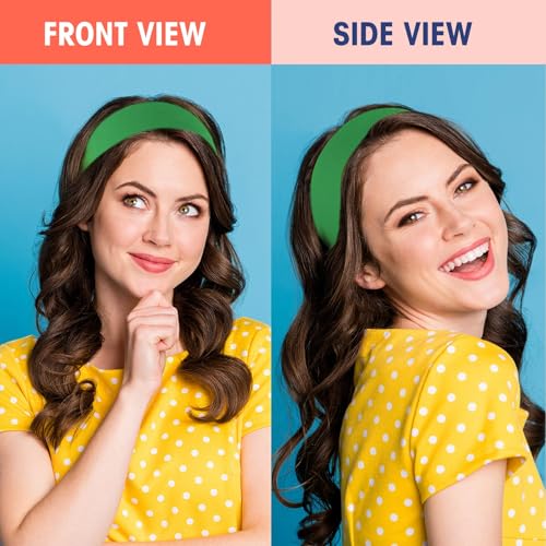 Hotop 20-Piece Sport Stretchy Headbands for Girls - Green