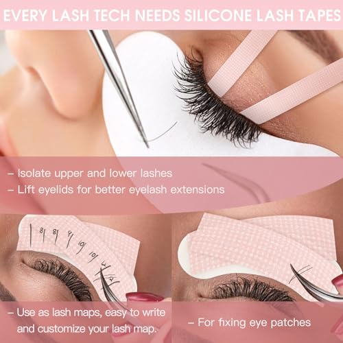 Silicone Eyelash Extension Tape - Breathable Medical Adhesive 0.5 In x 4 Yds (2 Rolls)