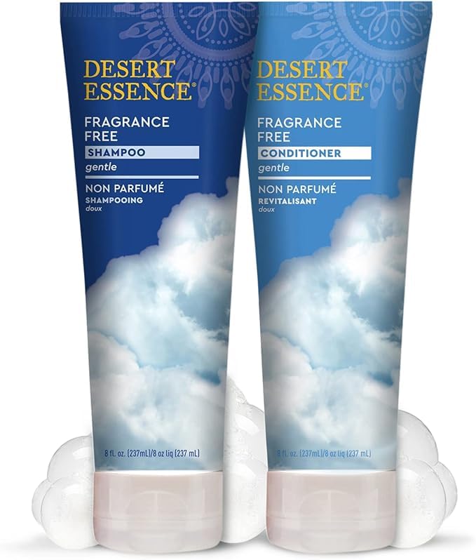 Desert Essence Fragrance Free Shampoo & Conditioner Set - 8 oz Duo