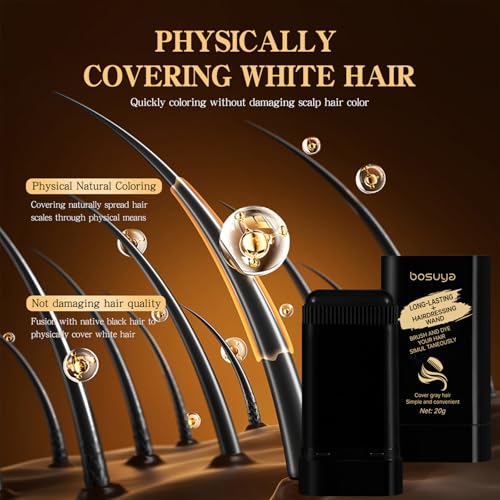 ADMD Temporary Hair Color Stick - 2 Pack Brownish Black Root Touch Up