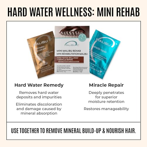 Malibu C Mini Rehab Hair Care Set - Hard Water Remedy Packets