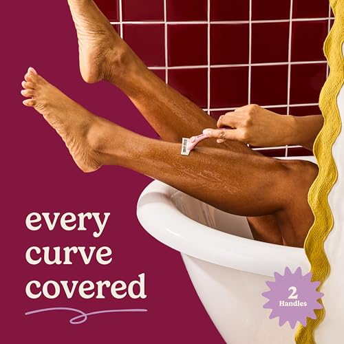 Dollar Shave Club Maroon Replacement Razor Handles for Women - 2 Pack