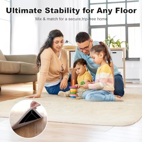Finevoy 14PCS Non-Slip Rug Grippers for Hardwood Floors