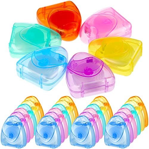 Patelai 24 Boxes Dental Floss Bulk Pack - 54 Yards Mint Waxed Mini Travel Size Picks for Adults
