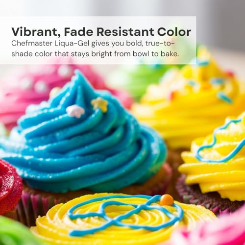 Chefmaster Purple Liqua-Gel Food Coloring - Vibrant, Fade-Resistant 2.3 oz