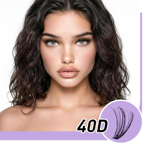40D-0.07D 280PCS Eyelash Clusters Kit for DIY Extensions - Waterproof, Reusable