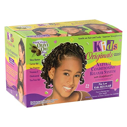 Kids Organic Conditioning Relaxer System for Hair Straightening - Gentle & Organic