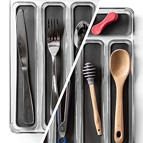 BINO 5-Slot Plastic Silverware Organizer for Kitchen Drawers