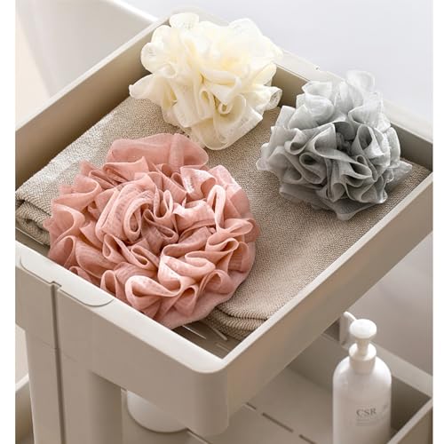 MOSYFEIBI 2-in-1 Loofah Washcloth for Bar Soap - Round 3-Pack, Soft
