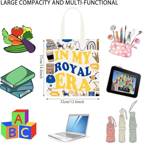 WCGXKO Gold & Royal Blue Canvas Tote Bag - Sorority Gift