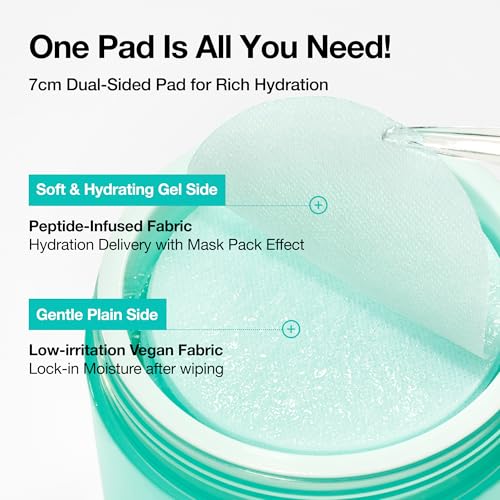 Anua PDRN 100 Hyaluronic Acid Toner Pads - Hydrating Collagen Face Mask, 60ct