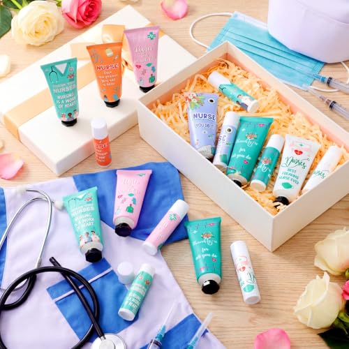 Loopeer 12-Piece Nurse Appreciation Gift Set: Hand Cream & Lip Balm Bulk