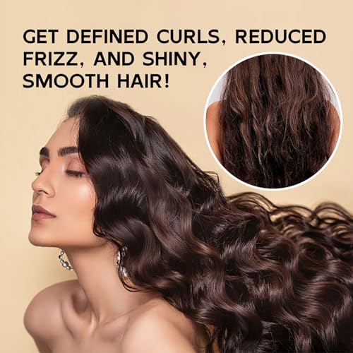 Yniquet Argan Oil Curl Defining Cream - Anti-Frizz Moisturizing Cream for Wavy & Curly Hair 9.46 FL OZ