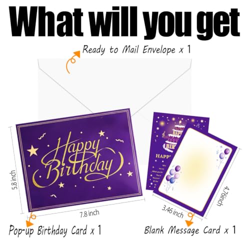 Interactive Pop Up Birthday Card with LED Candle & Music