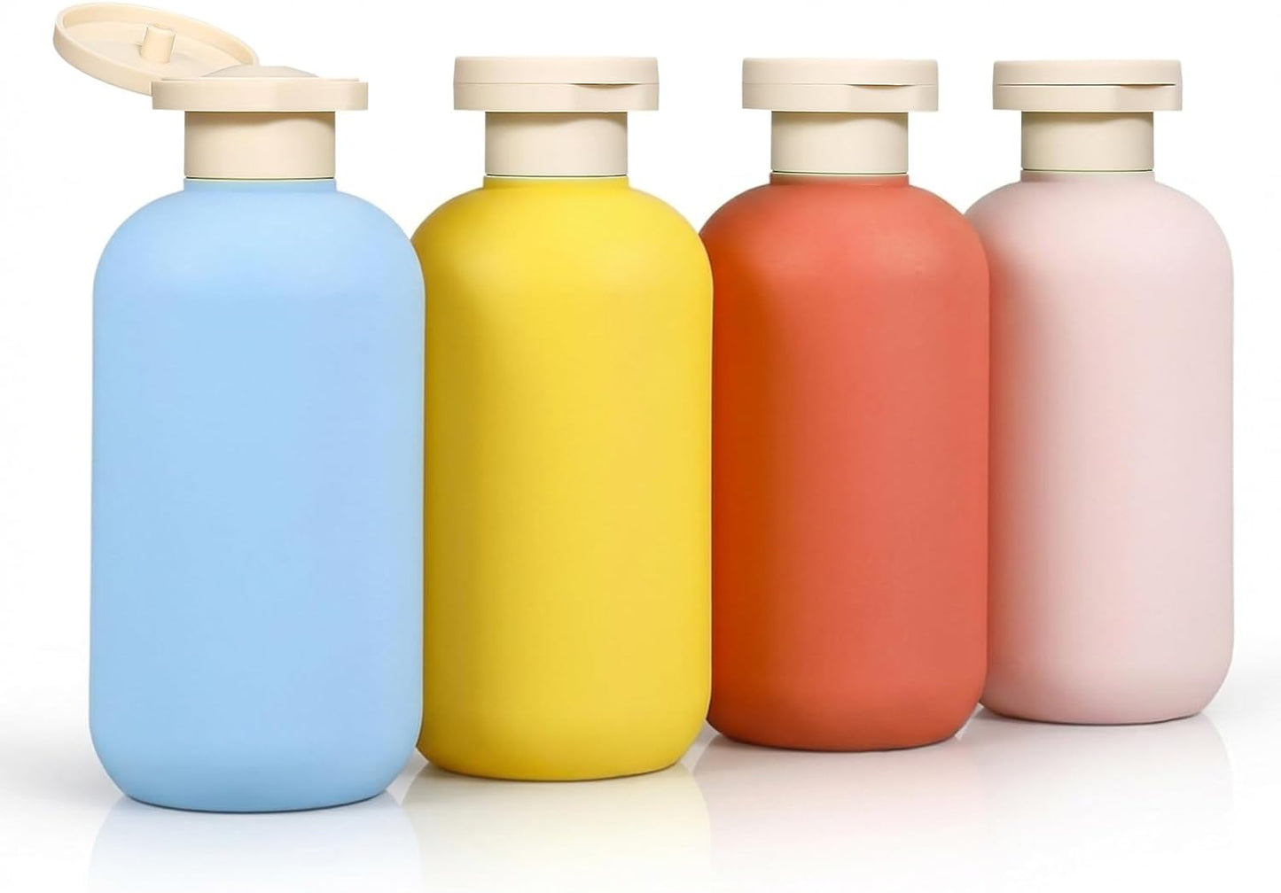 Travel Bottles for Toiletries - Leak Proof Refillable Squeeze Containers | 6.6oz, Green, 4 Pcs