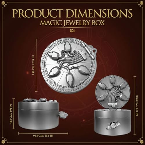 Five Serpent Mechanical Ring Box - Intricate Collectible Jewelry Display