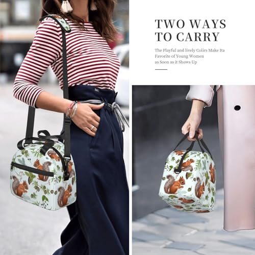 Reaocly Insulated Pine Cone Lunch Bag with Adjustable Strap