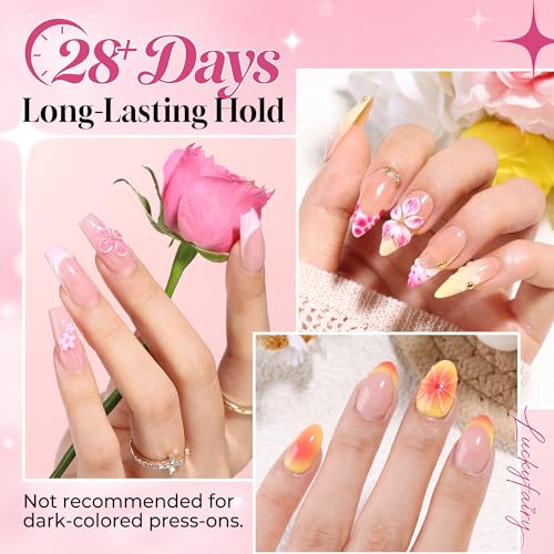 Luckyfairy 40ML Gel Nail Glue - Ultra-Strong Hold for Nail Tips