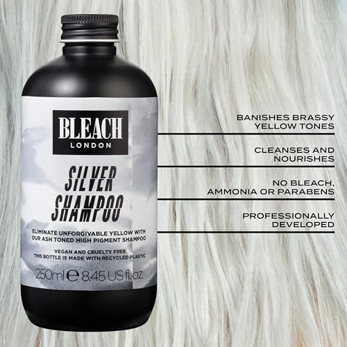Bleach London Silver Shampoo 8.5 fl oz - Purple Toning for Brighter Blonde