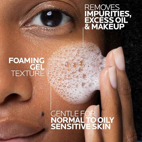 La Roche-Posay Toleriane Purifying Foaming Facial Cleanser, 6.76 Fl Oz