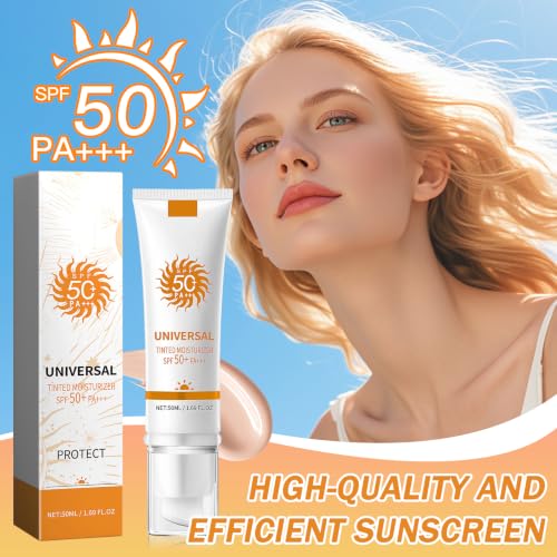 LJYBoBin SPF 50+ PA+++ Face Sunscreen Cream with Tinted Moisturizer - Travel Size, Long-Lasting & Non-Greasy, Variant B
