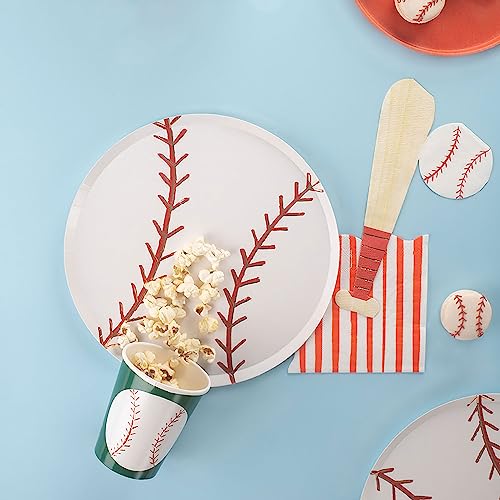 Meri Meri Sports Plates - Pack of 8 Baseball & Football Party Plates